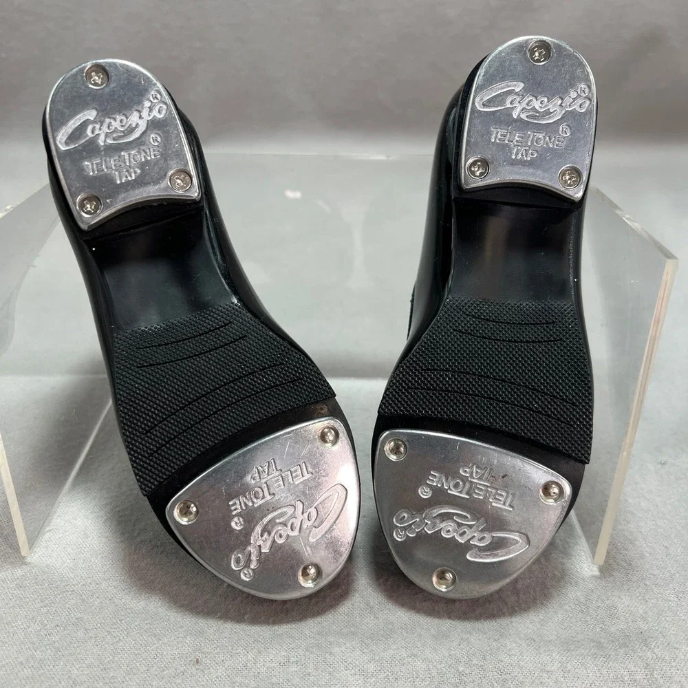 Capezio Jr. Tyette Tap Child Shoe‎ Black Patent Leather Dance Mary Jane N625C 9M